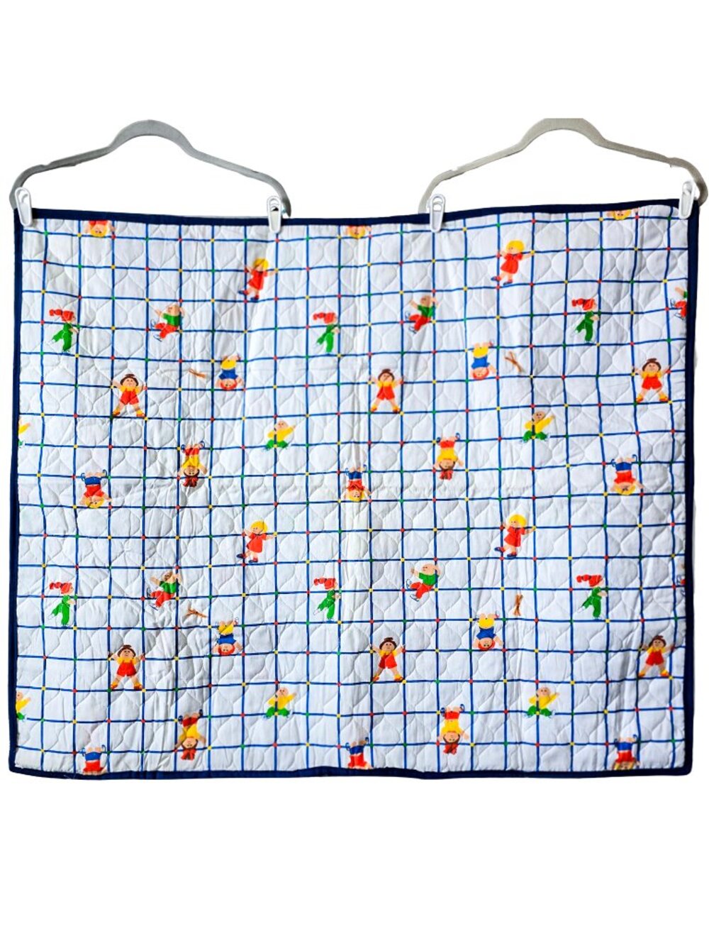 Handmade Vintage 1980s Cabbage Patch Kids Baby Quilt Crib Toddler Blanket